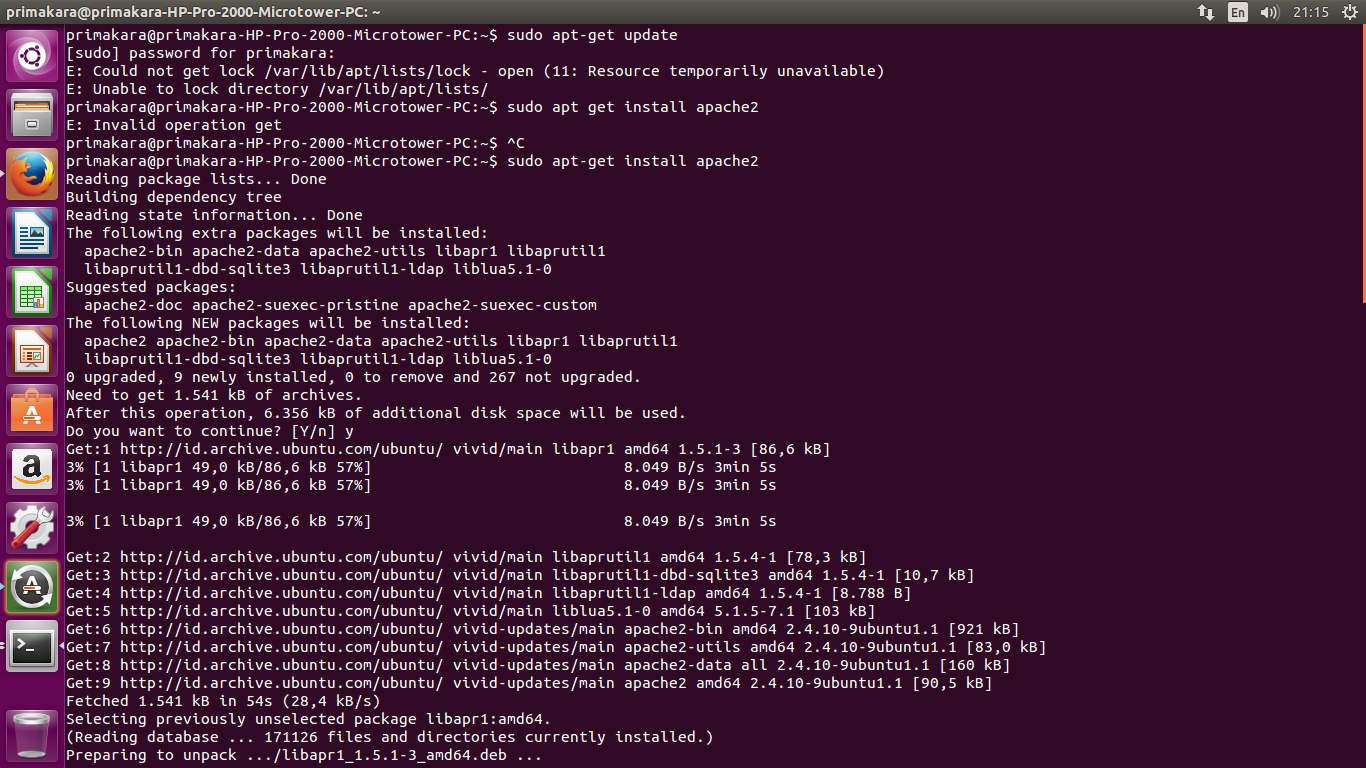 Установка комплекта linux, apache, mysql, php (lamp) в ubuntu 20.04