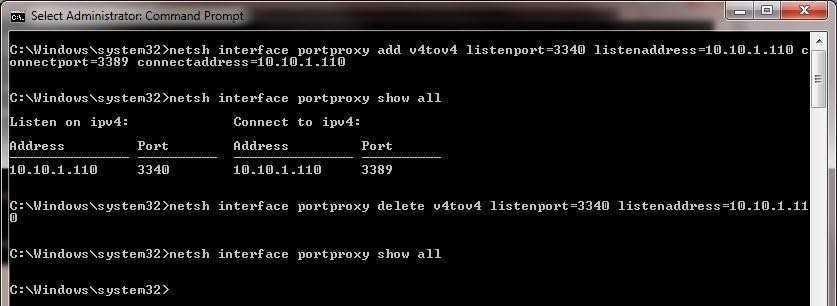 Ms-dos and windows command line netsh command