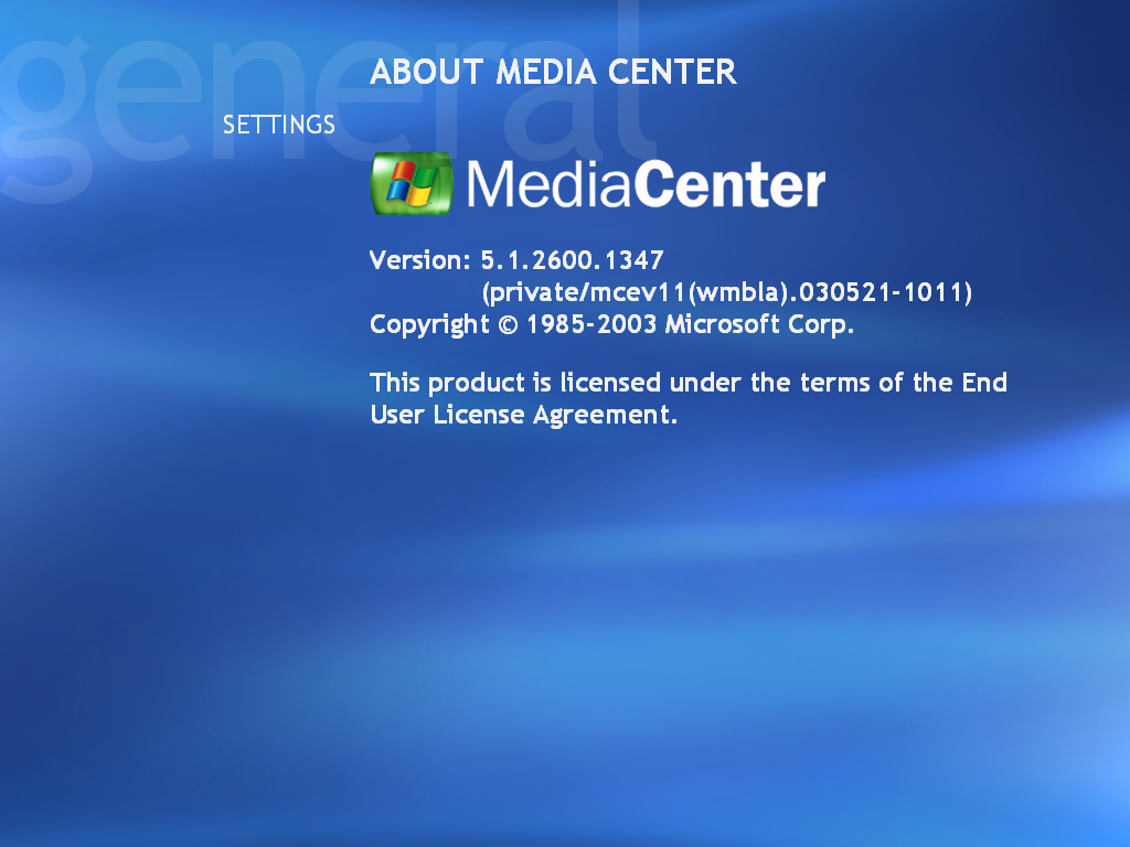 Windows xp media center edition