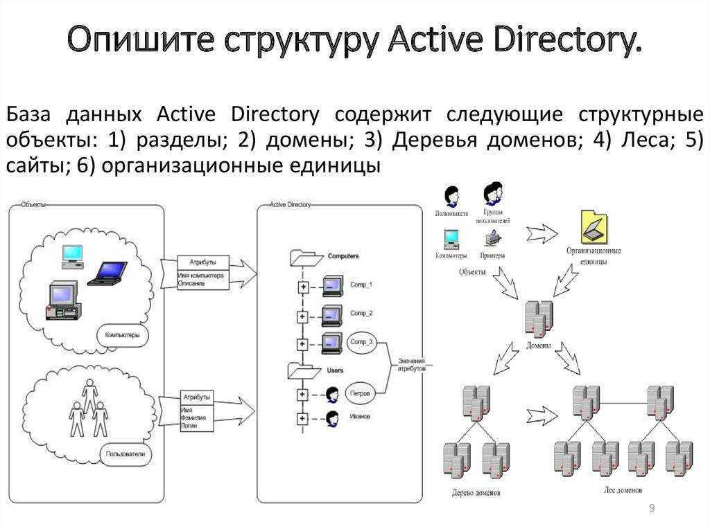 Второго контроллера домена. Структура ad Active Directory. Доменная структура Active Directory. Структура каталога Active Directory. Служба каталогов Active Directory.