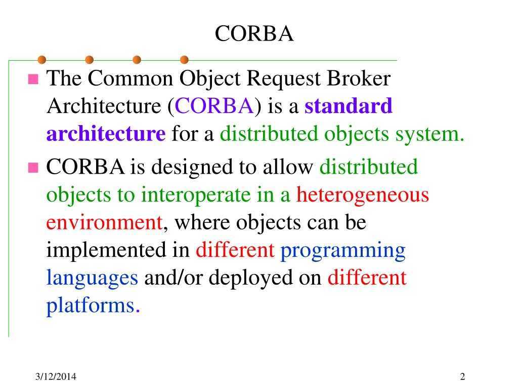 Технология corba, common object request broker architecture