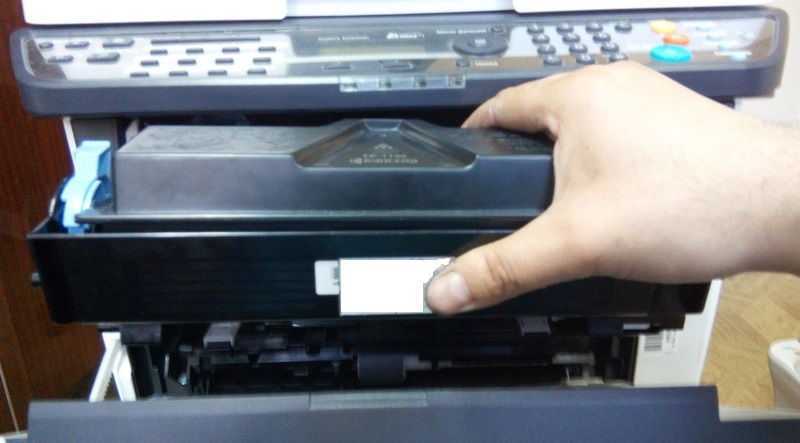 Сбросить сообщение «замените мк» на принтере kyocera