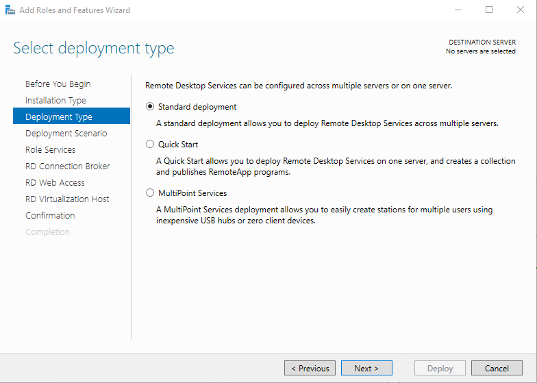 Installing and configuring windows deployment services