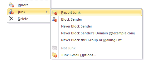 Filtering emails in outlook