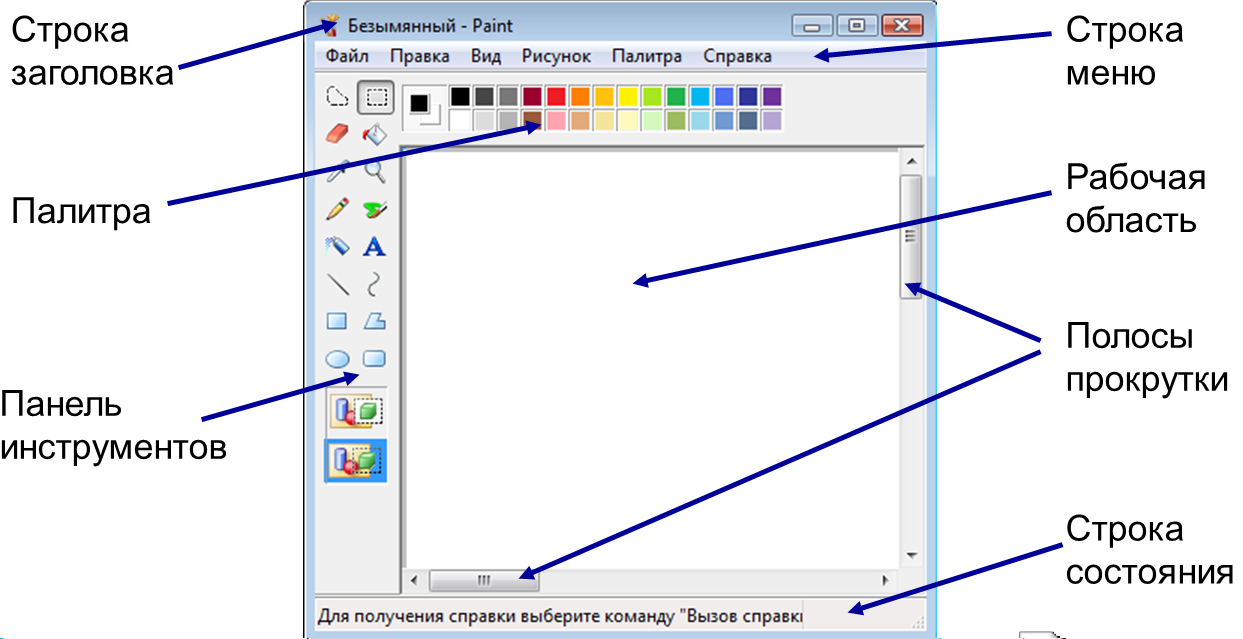 Рисовать на файле. Интерфейс программы Paint. Как выглядит графический редактор Paint. Основные элементы интерфейса графического редактора Paint. Графический редактор паинт панель инструментов.