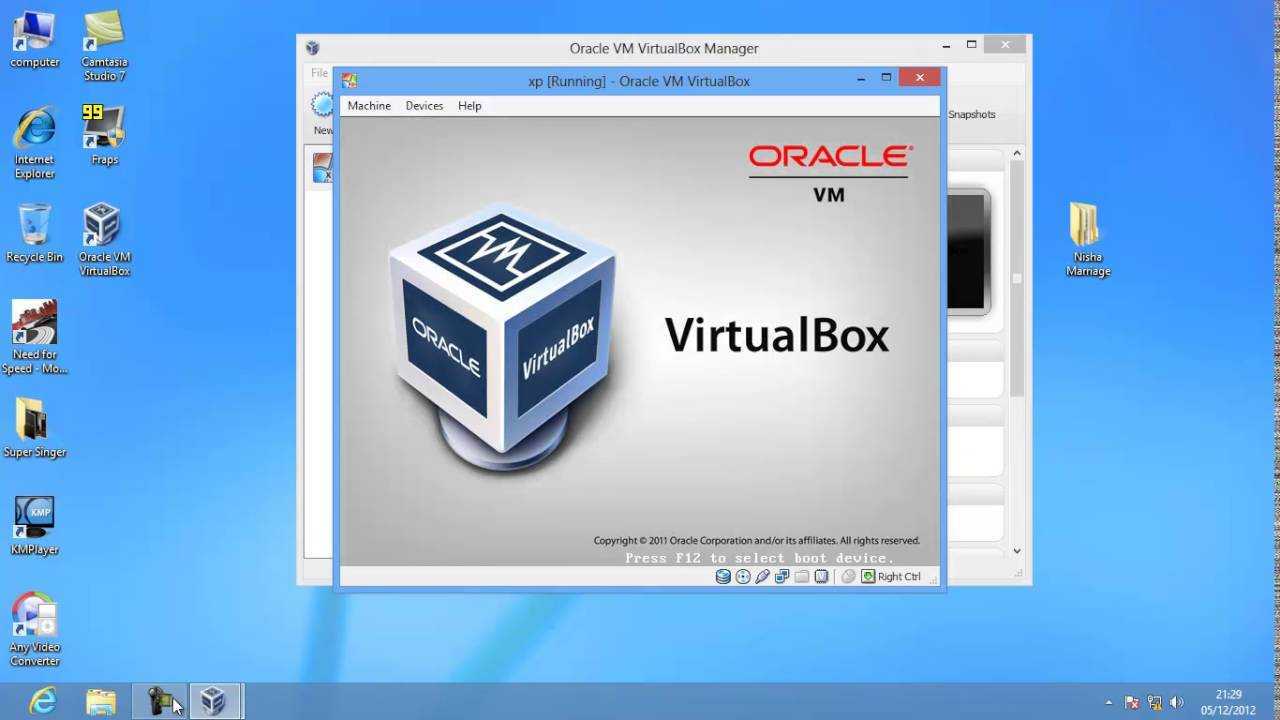 Виртуальная машина virtualbox windows xp